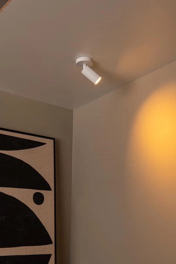 Lucide CLUBS - Ceiling spotlight - 1xGU10 - White - atmosphere 1